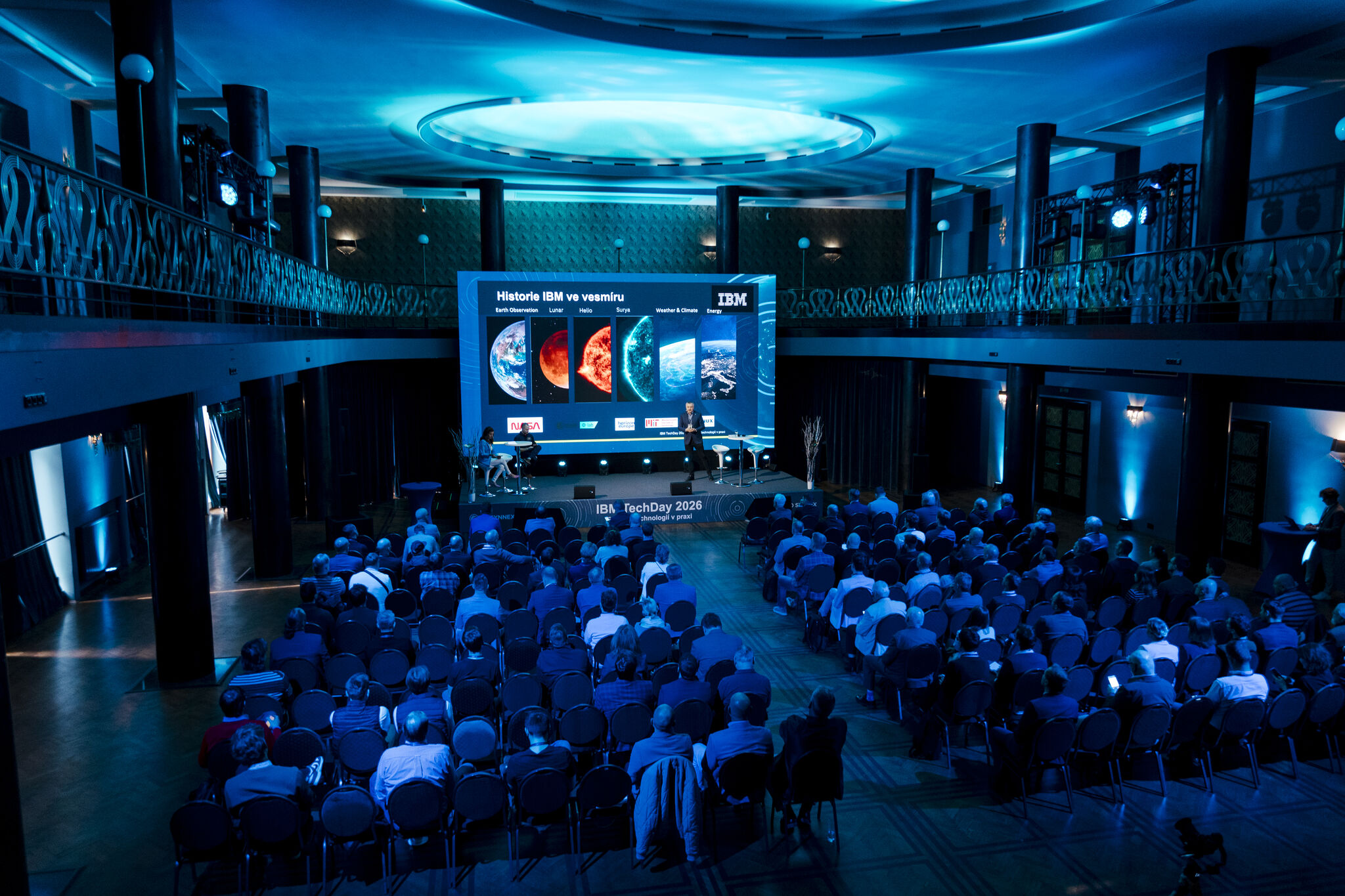 Aleš Svoboda speaking on stage