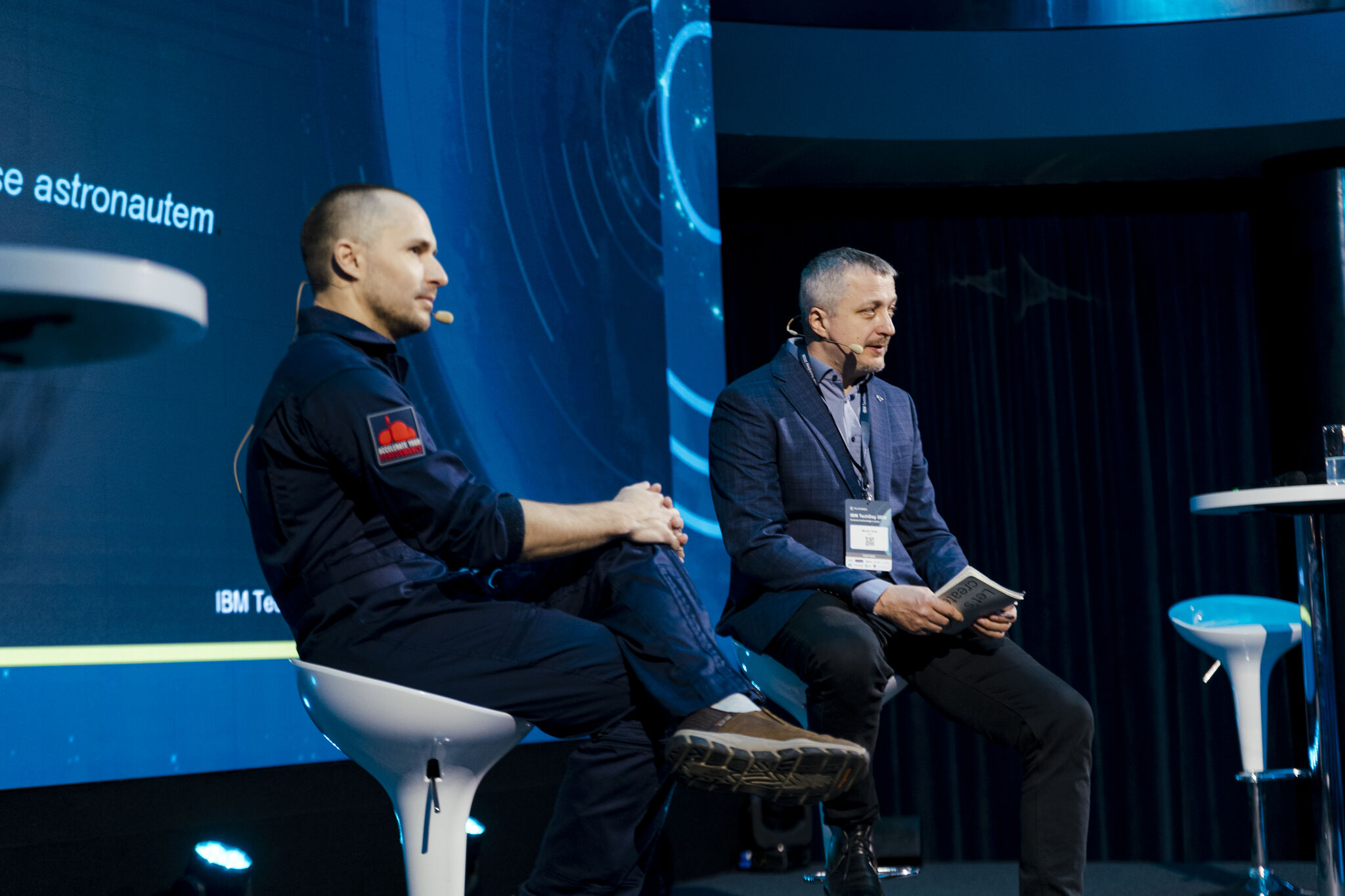Aleš Svoboda speaking on stage