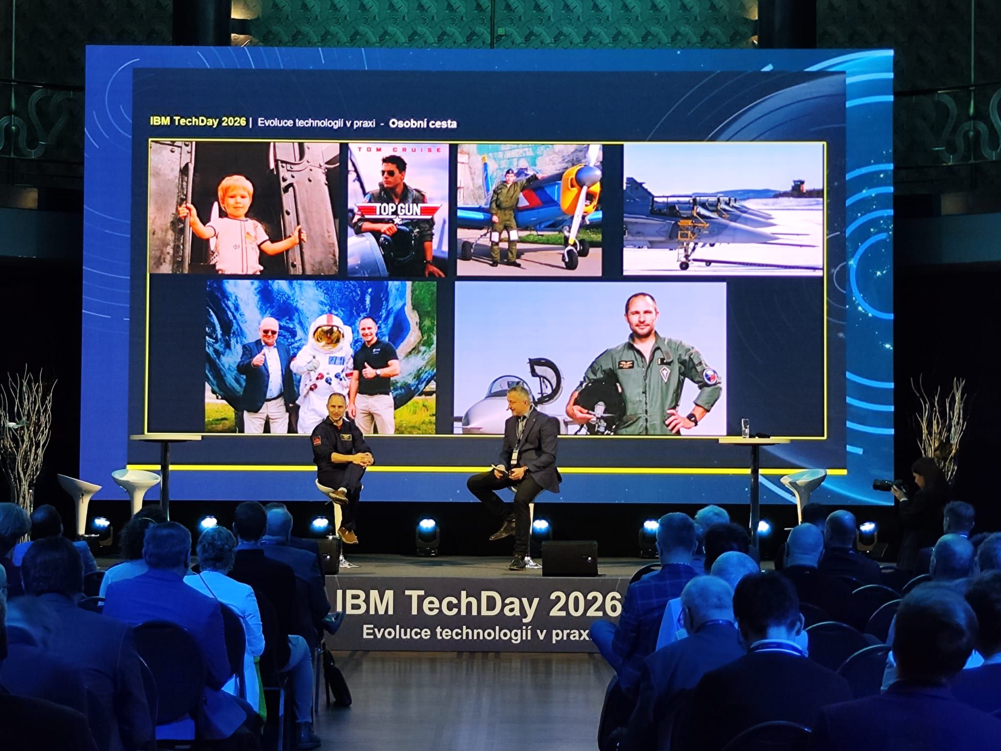 Aleš Svoboda speaking on stage